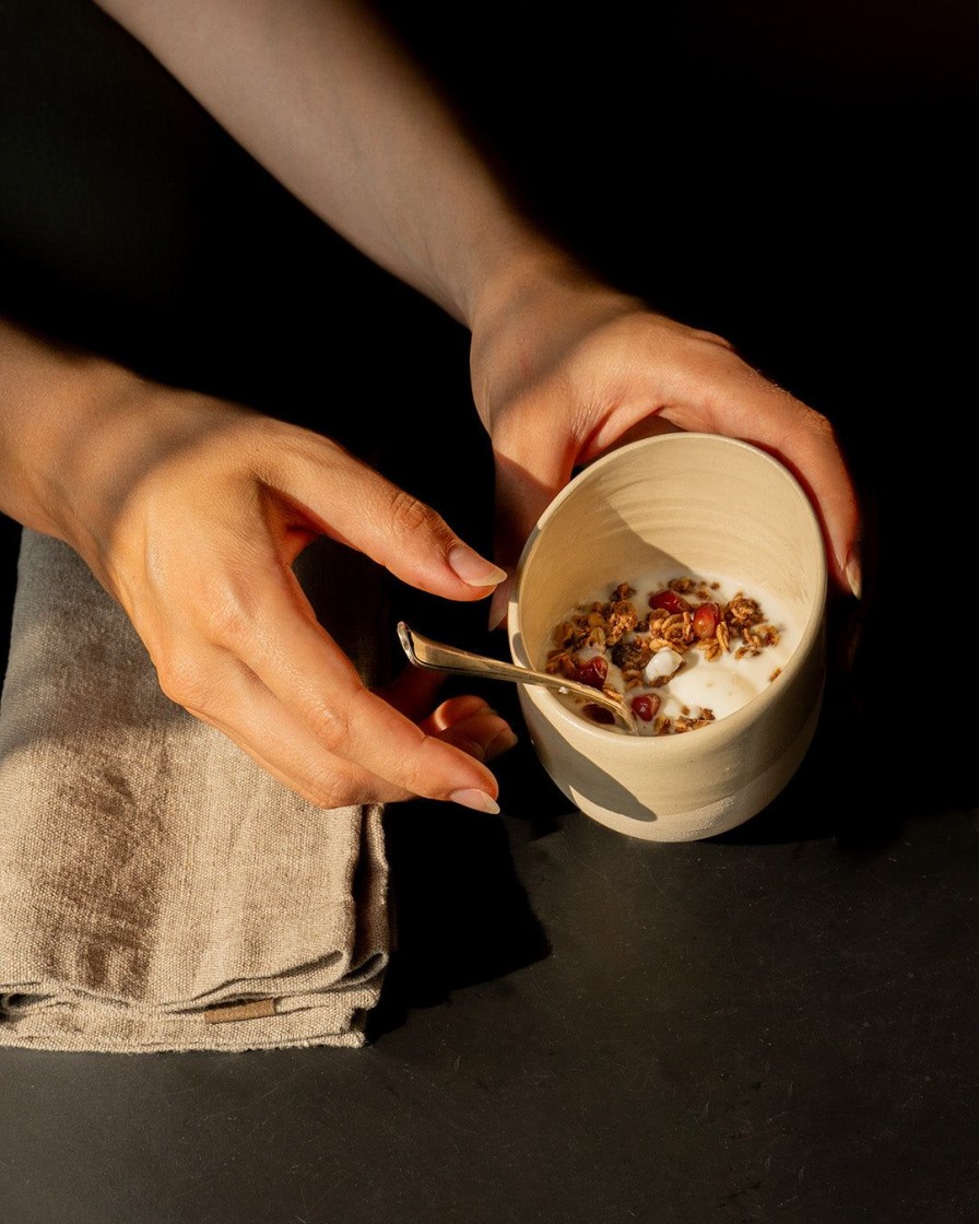 Set da caffè e tè | TA DAAN Tazza Bisellata In Gres Bianco