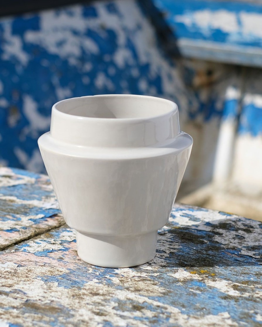 Vasi per piante | TA DAAN Vaso in terracotta smaltata Boia - Bianco